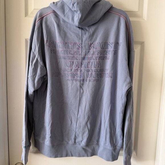 Ovadia & Sons Earth’s Bounty Graphic Hoodie Blue L - Picture 2 of 4